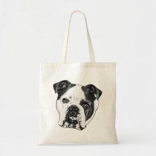 Ribbon Run Bulldog Tote Bag
