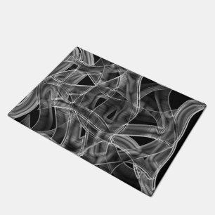 Ribbon-shaped curves, highlighted lines in relief doormat