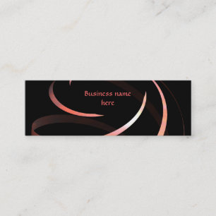 Ribbon spiral elegant skinny mini business card