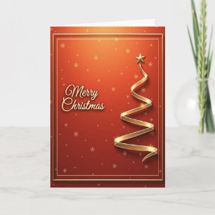 Ribbon Star Christmas Card