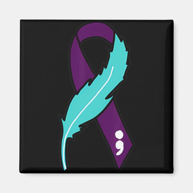 Ribbon Suicide Awareness Mental Health For Men Wom Magnet (Front)