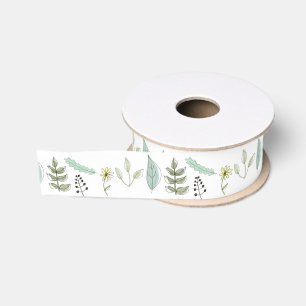 Ribbon - Summer Leaves 1.5ins Width Grosgrain Ribbon