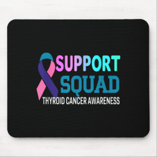 Ribbon Suprt Squad Thyroid Cancer Awareness Mouse Pad