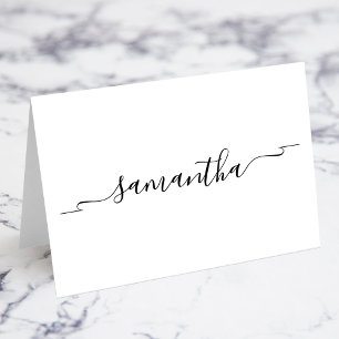 Ribbon Swash Signature Name Place Cards