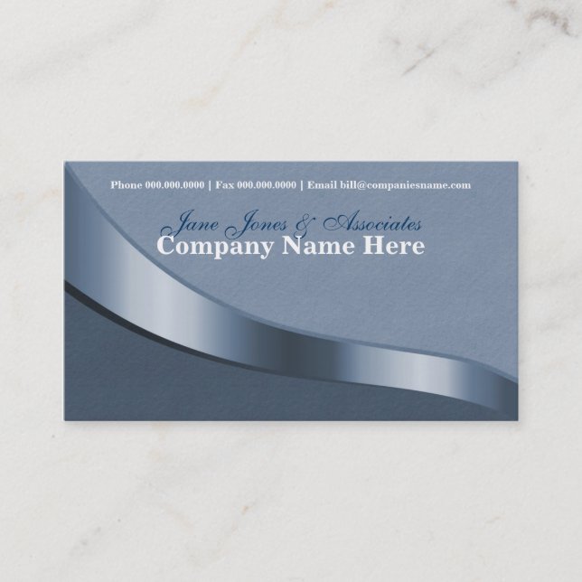 Ribbon Swirl Business Card (Front)