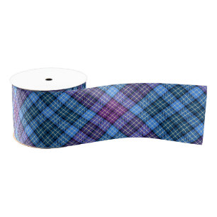 Ribbon - Tartan Blue Pink Purple Green  Grosgrain Ribbon