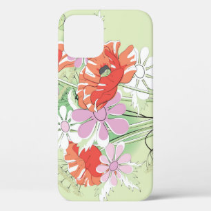 Ribbon-Tied Poppies: Daisy Bouquet. iPhone 12 Case