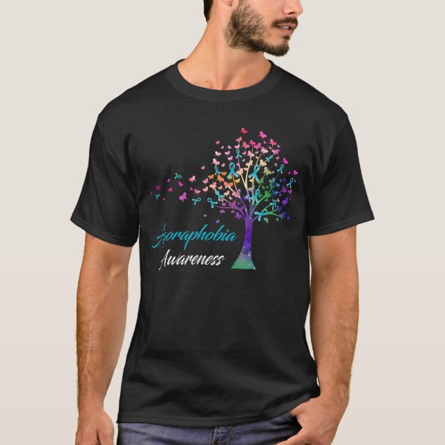 Ribbon Tree Agoraphobia Awareness T-Shirt (Front)