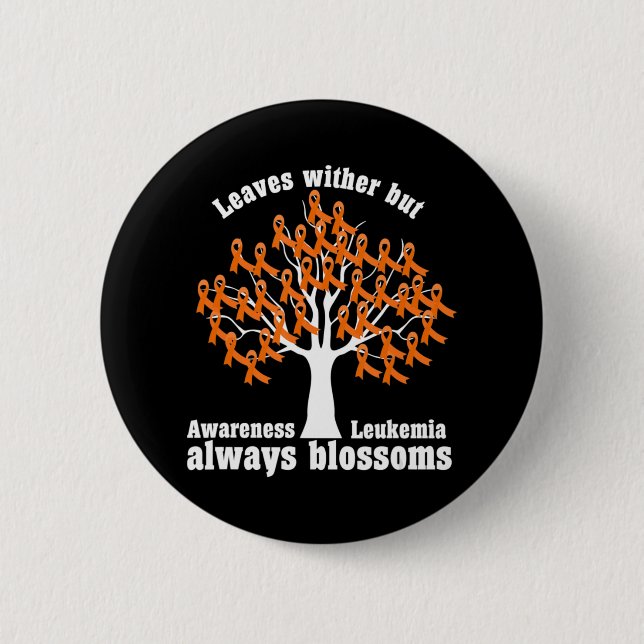 Ribbon Tree  Aml Leukaemia Awareness  6 Cm Round Badge (Front)