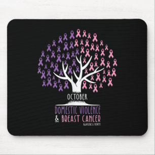 Ribbon Tree-breast Cancer And Domestic Violence Aw Mouse Pad