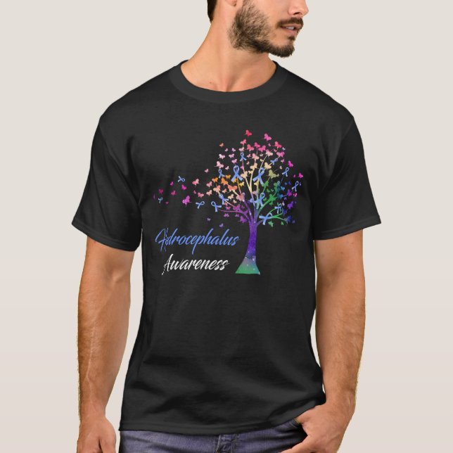 Ribbon Tree Hydrocephalus Awareness T-Shirt (Front)