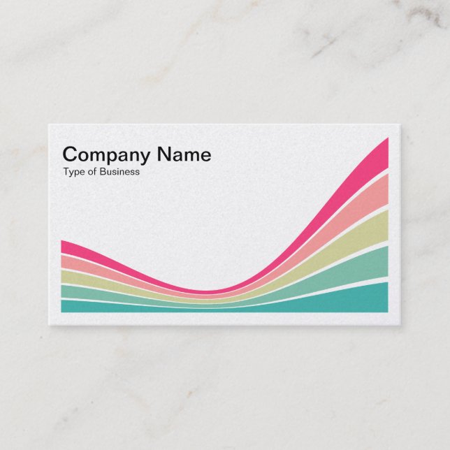 Ribbon Wave - Colours 01b Business Card (Front)