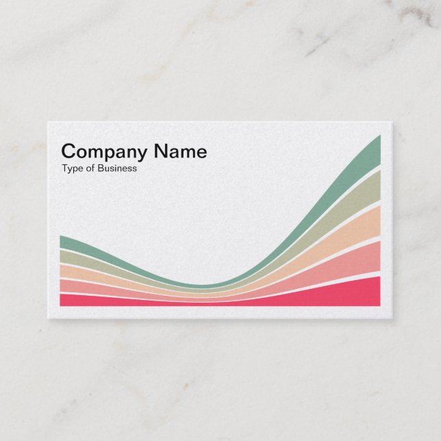 Ribbon Wave - Colours 02a Business Card (Front)