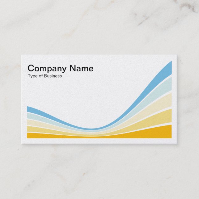 Ribbon Wave - Colours 04a Business Card (Front)