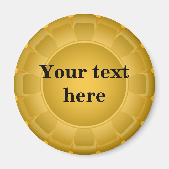 Ribbon Yellow Blank to Customise Magnet (Front)