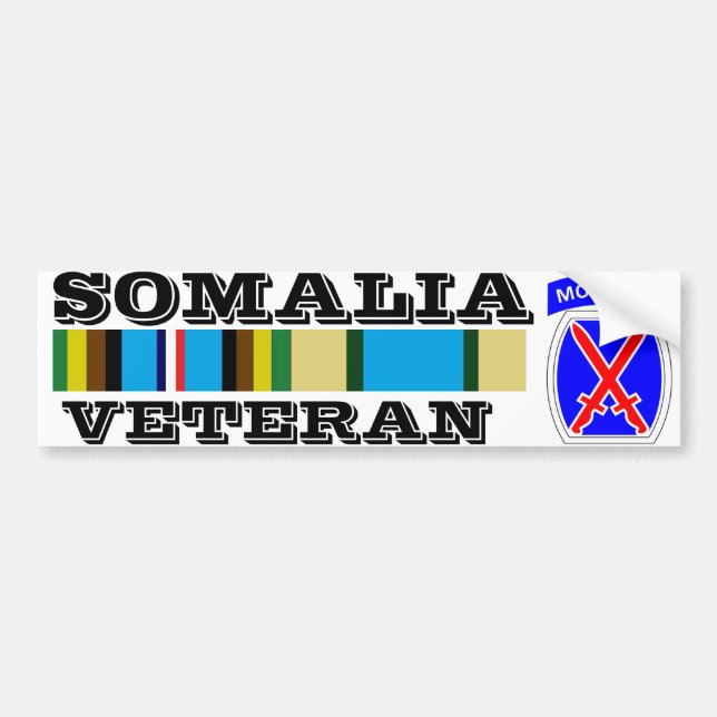 ribbons2-1-1.jpg, jesussaves.jpg, VETERAN, SOMALIA Bumper Sticker (Front)