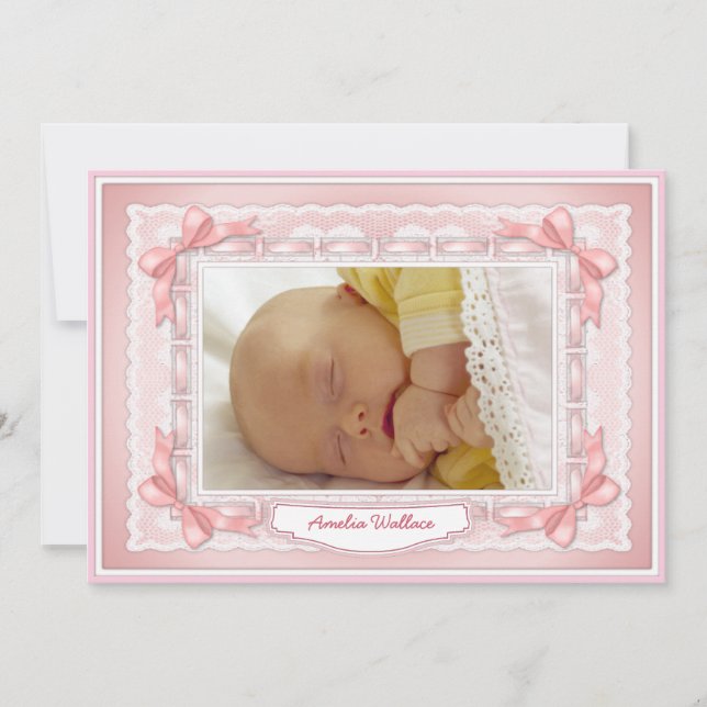 Ribbons and Lace Template - Pink (Front)