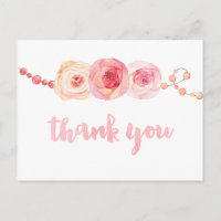 ribbons and pearls thank you card, sweet thank you