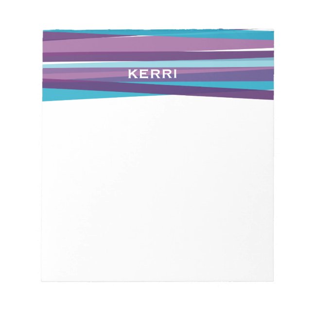 Ribbons - Blue and Purple Notepad (Front)