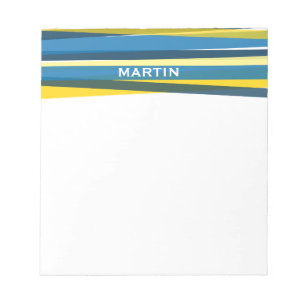 Ribbons - Blue and Yellow Notepad
