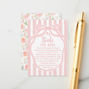 Ribbons Bows & Toes Book for Baby Enclosure Card  