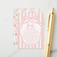 Ribbons Bows & Toes Book for Baby Enclosure Card