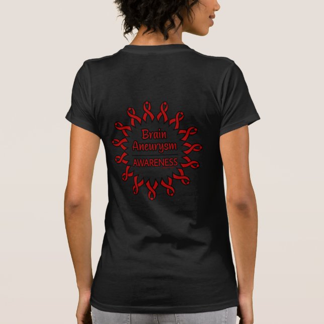 Ribbons/Circle...Brain Aneurysm T-Shirt (Back)