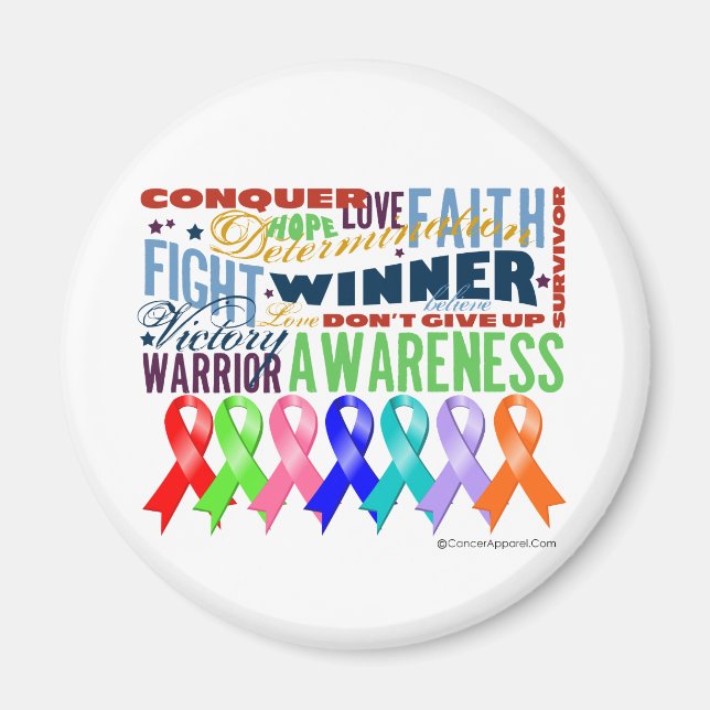 Ribbons For a Cause Magnet (Front)