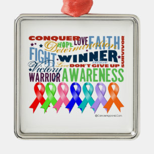 Ribbons For a Cause Metal Tree Decoration