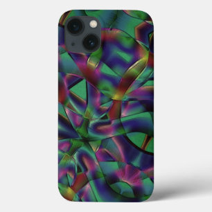 Ribbons intertwined with darkened colours iPhone 13 case