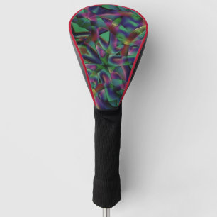 Ribbons intertwined with darkened colours golf head cover