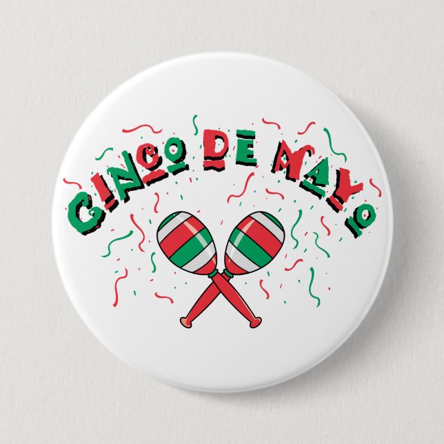 Ribbons & Maracas - 7.5 Cm Round Badge (Front)