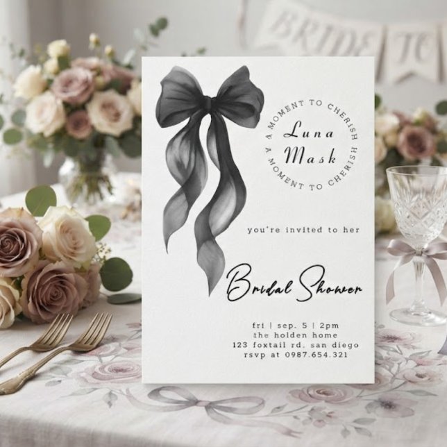 Ribbons & Romance Bridal Shower Invitation (Creator Uploaded)