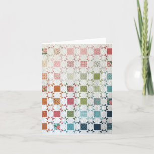 Ribbons & Roses Quilt Personalised Greeting Card