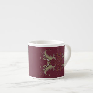 Ribbons to Claws - Burgundy Espresso Cup