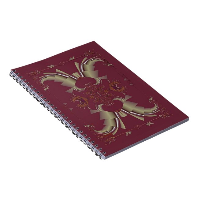 Ribbons to Claws - Burgundy Spiral Notebook (Right Side)