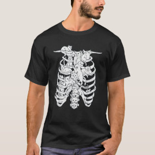 Ribcage Cats Pastel Goth Alt Clothes Aesthetic Egi T-Shirt