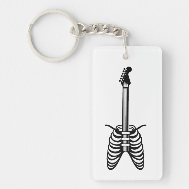 Ribcage Guitar Key Ring (Front)