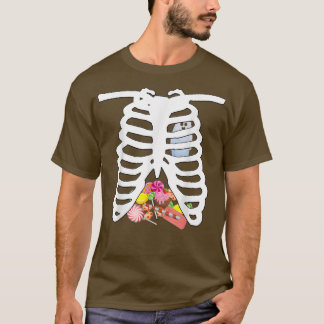 RibCage Halloween Skeleton Costume Candy XRay Gif T-Shirt