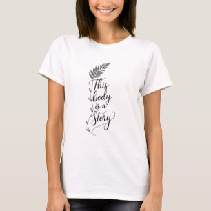Ribcage Script Fine Line Tattoo Tee
