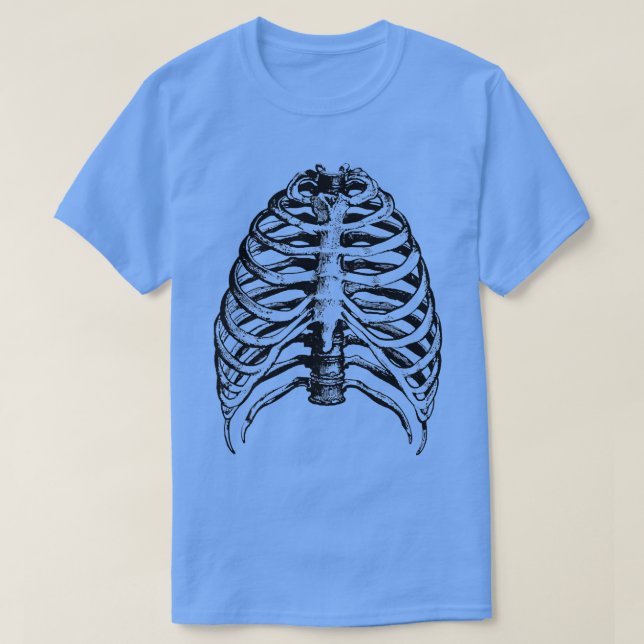 RIBCAGE SKELETON Halloween Horror Scary  Ghost pum T-Shirt (Design Front)