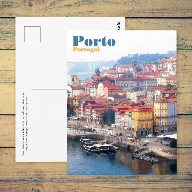 Ribeira and Douro River. Porto, Portugal. Postcard (Ribeira and Douro River. Porto, Portugal. Postcard)