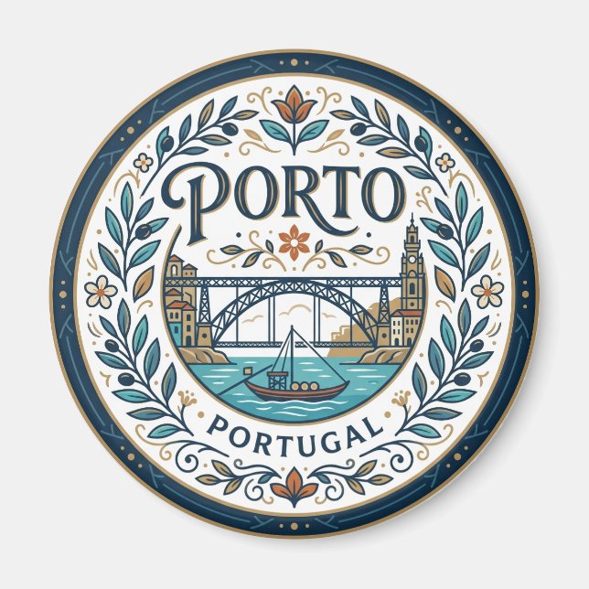 Ribeira, Porto Portugal Magnet (Front)
