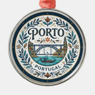 Ribeira, Porto Portugal Metal Tree Decoration