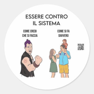 ribellione classic round sticker