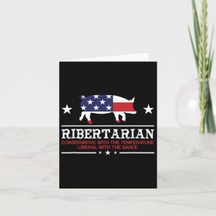 Ribertarian Ribs Pig Patriot Grilling Smoker Grill Card