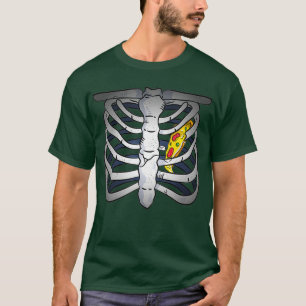 Ribs Heart Pizza Lover Skeleton Xray Radiology T-Shirt