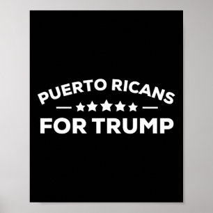 Ricans For Trump 2020 Funny Gift Shirt Men Women  Poster