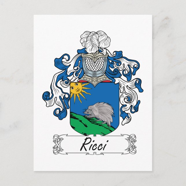 Ricci Family Crest Postcard (Front)