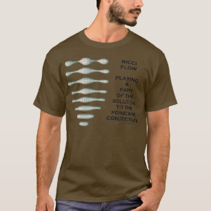 Ricci Flow Solution Poincare Conjecture Topology T-Shirt
